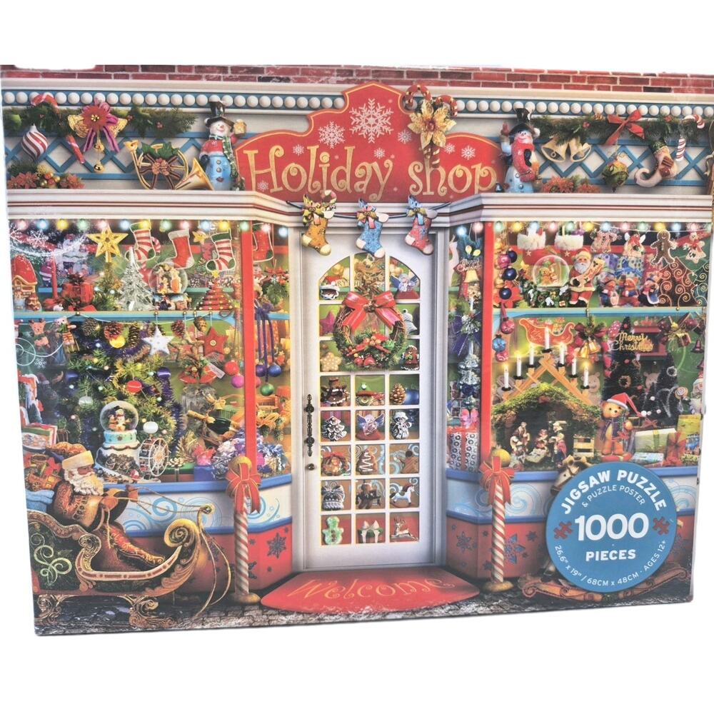 Ceaco Holiday Shop 1000-Piece Puzzle 26.5x19" COMPLETE